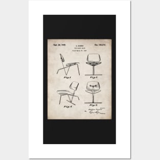 Eames Chair Patent - Designer Modern Design Art - Antique Posters and Art